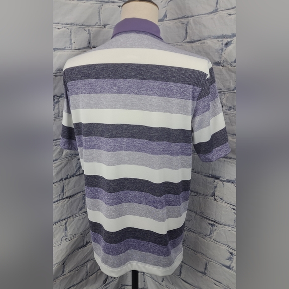 NWOT Nike Dri-Fit Men's Tour Performance Golf Polo Shirt Purple Striped Medium - Picture 8 of 12